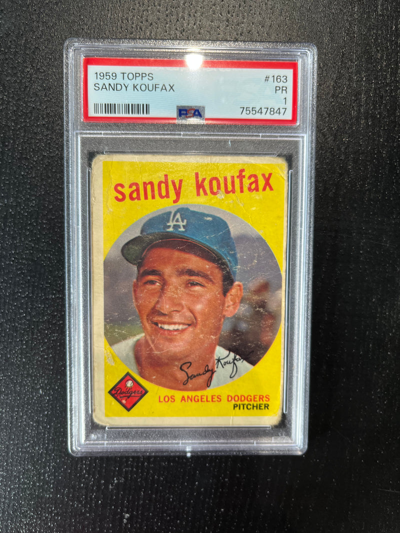 Sandy Koufax 1959 Topps PSA 1