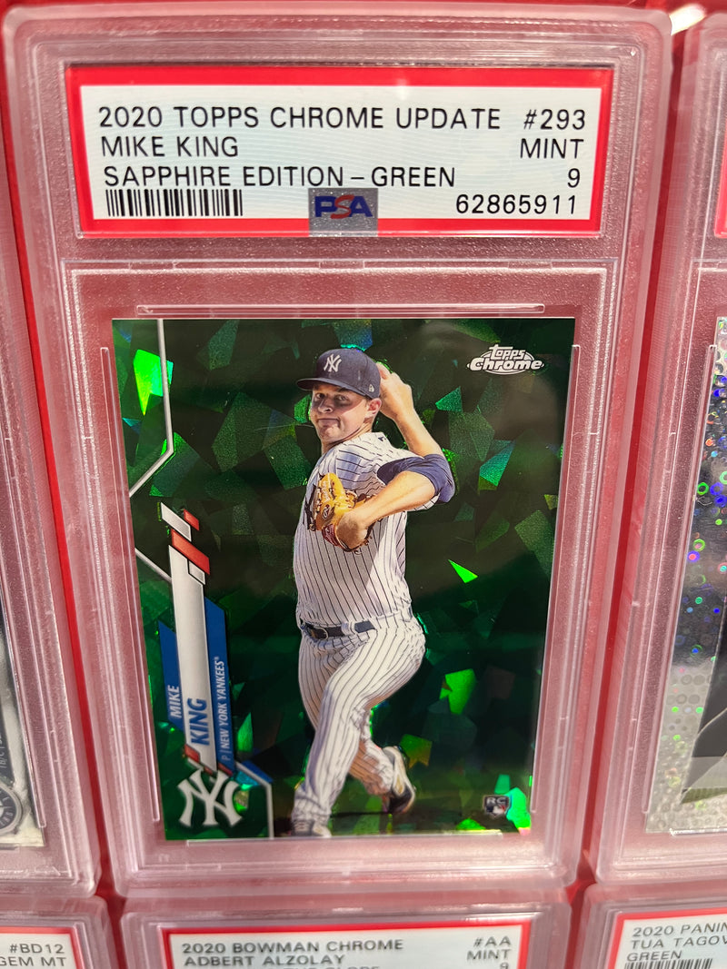 Mike King Topps Chrome Update Sapphire Edition Green Rookie PSA 9