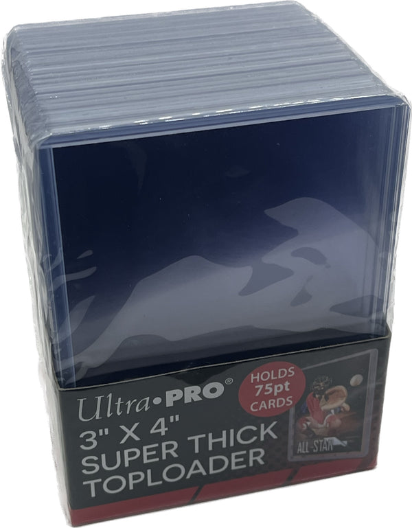 Ultra Pro 3x4 Super Thick Toploader 25 Pack Holds 75 Pt Cards