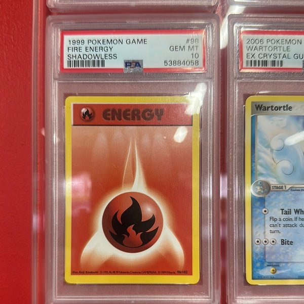 1999 Pokémon Fire Energy Shadowless PSA 10