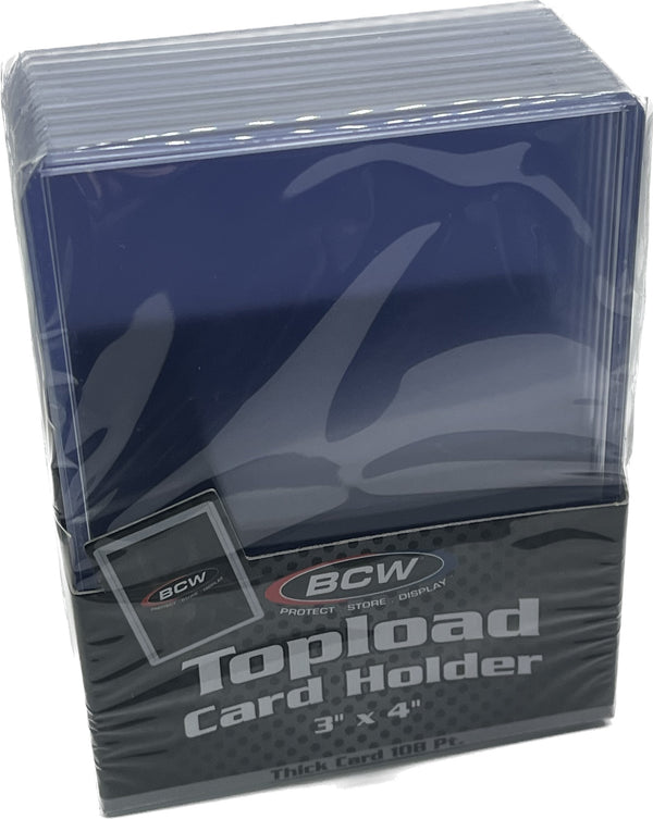 BCW Toploader Card Holder 3x4 Thick Card 108 PT 10 Holders