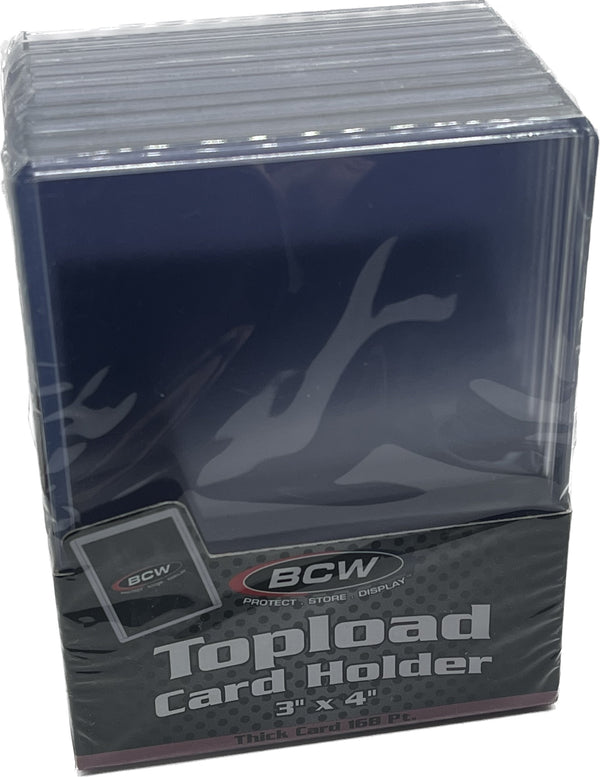 BCW Toploader Card Holder 3x4 Thick Card 168 PT 10 Holders