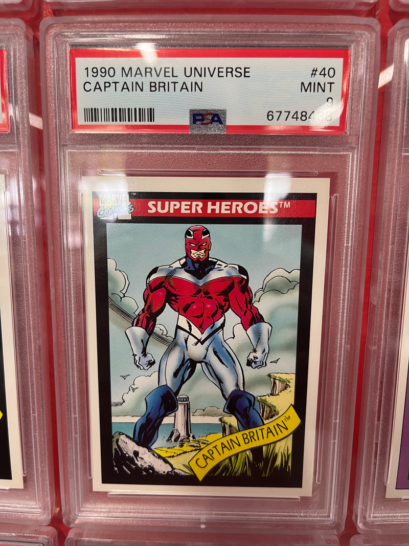 1990 Marvel Universe Captain Britain PSA 9